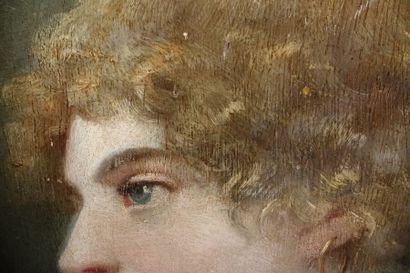 null School of the end of the 19th century

Portrait of a woman in profile left

Panel,...