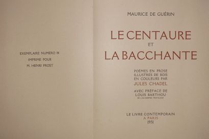 null Maurice DE GUÉRIN

Le Centaure et la Bacchante 

Illustrations gravées de Charles...
