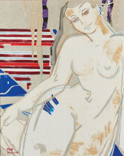 null Martine DELALEUF (20th century)

Female nude

Acrylic on canvas, signed lower...