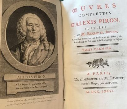 null PIRON, Alexis. - Oeuvres complètes... publiées par M. Rigoley de Juvigny. -...