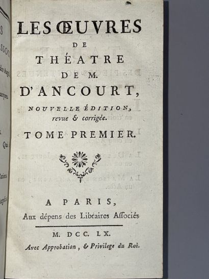 null DANCOURT Florent Carton d'Ancourt dit. Le théâtre. Paris, Libraires associés,...