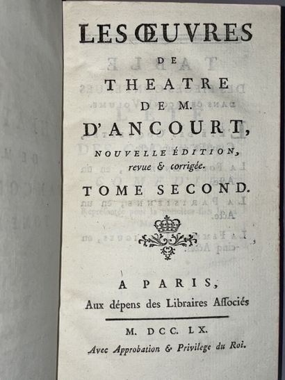 null DANCOURT Florent Carton d'Ancourt dit. Le théâtre. Paris, Libraires associés,...