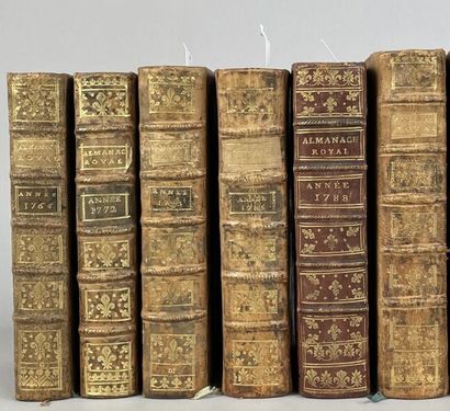 null ROYAL ALMANAC. Année bissextile 1788. Paris, Debure, 1788; large volume in-8,...