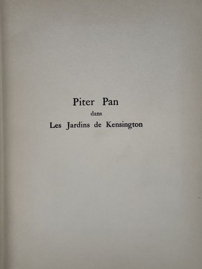 null RACKHAM Arthur. J. M. BARRIE. Piter Pan dans les jardins de Kensington. Paris,...