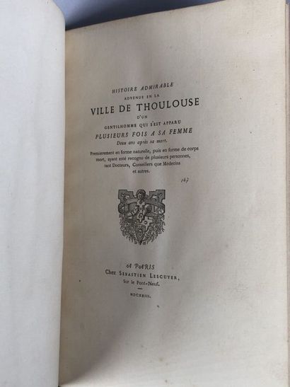 null RELATIONS DE FAITS SINGULIERS. Réunion de 5 volumes in-8 reliés ou cartonnés....
