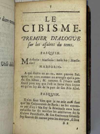 null CIBISME, LE. Premier [-cinquième] dialogue[s]. Jouxte la copie. Paris, Francophile...