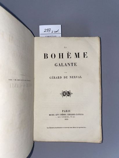 null NERVAL Gérard de. La Bohème galante. Paris, M. Lévy frères, 1855 ; in-12 broché.



Édition...