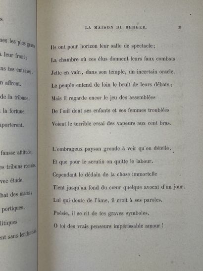 null VIGNY Alfred de. Les Destinées. Poèmes philosophiques. Paris, Michel Lévy frères,...