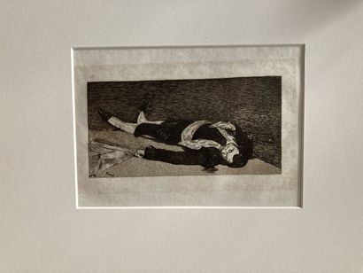 null Édouard MANET (1832-1883)
Le Torero mort. 1864. Eau-forte et aquatinte. 220...