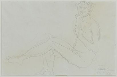Auguste RODIN (1840-1917)
Femme nue assise,...