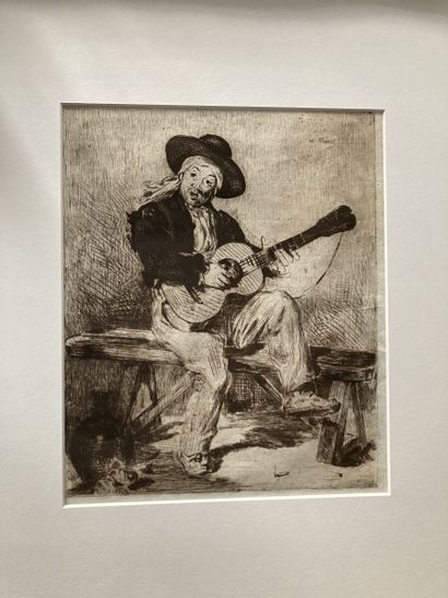 null Édouard MANET (1832-1883)
Le Chanteur espagnol ou le Guitarero. 1861. Eau-forte....
