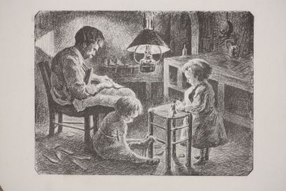 null Maximilien LUCE (1858-1941)
Dans la cuisine, rue Cortot (femme et deux enfants)....