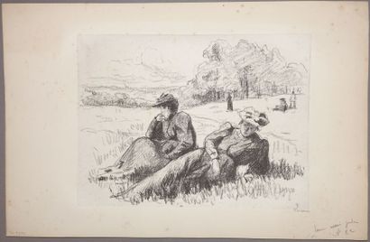 null Maximilien LUCE (1858-1941)
Femmes assises au jardin (Mmes Luce et Pellet)....