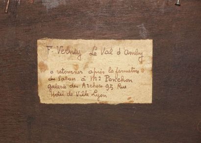 null François VERNAY (1821-1896)
Le Val D'Amby 
Huile sur panneau, signée en bas...