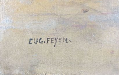 null Eugène FEYEN (1815-1908)
Le sommeil
Huile sur papier marouflée sur panneau,...