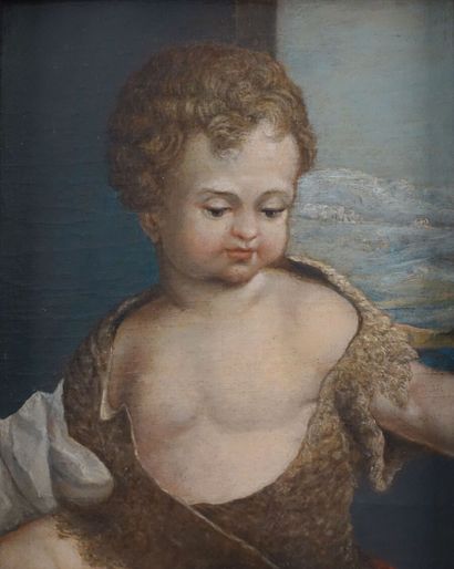 null École du XVIIe siècle

Saint Jean-Baptiste enfant

Toile

(Restaurations.)

Cadre...