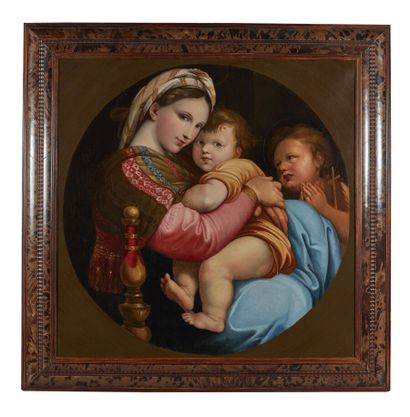 null After RAPHAEL

The Virgin with the chair

Oil on canvas

(Old restorations.)

Height...
