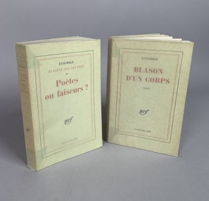 null ÉTIEMBLE René. Blason d'un corps. Récit. Paris, Gallimard, 1961 ; in-12 broché.



Édition...