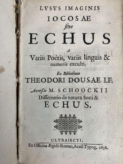 null LUSUS IMAGINIS JOCOSÆ, sive Echus A variis, poetis, variis linguis ex bibliotheca...
