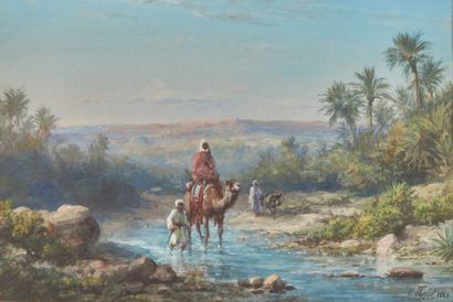 Paul PASCAL (1832-1903)
Personnages et chameau...
