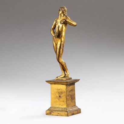 null École italienne du XVIIe siècle
Lucrèce
Figure en bronze doré 
Porte une étiquette...