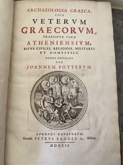 null POTTER John. Archæologia Græca sive Veterum Græcorum præcipue vero Athenensium....