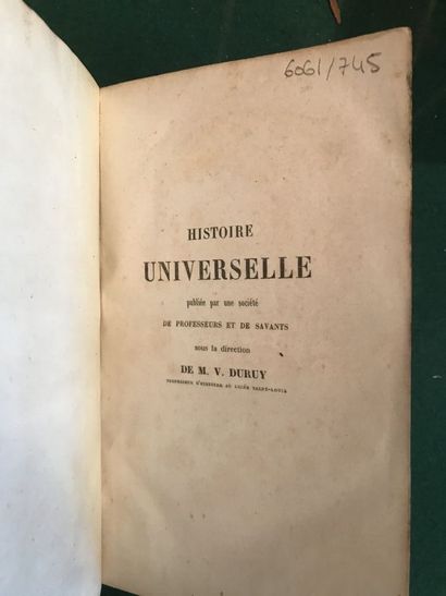 null J.J. GUILLEMIN 

Histoire Ancienne, Histoire Universelle 

Paris 

1852

Maroquin...