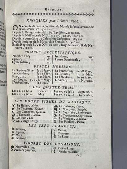 null ALMANACH ROYAL. Année bissextile 1788. Paris, Debure, 1788 ; fort volume in-8,...