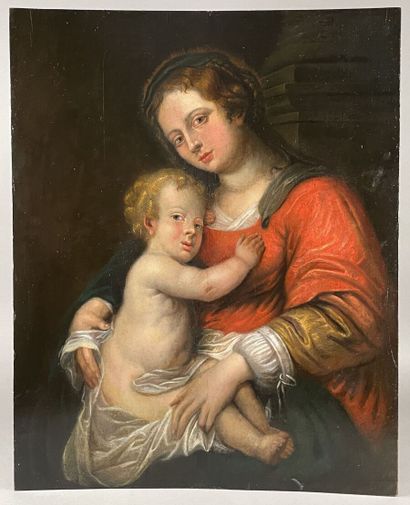 null Flemish school of the 17th century, follower of Theodore Van LOON (1581-1649)
Virgin...
