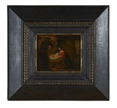 null Dutch school of the 17th century
Nativity
Panel, one board, not parqueted, signed...
