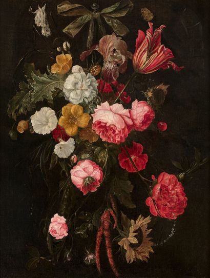 null In the taste of Cornelis de HEEM (1631-1695)
Bouquet of roses, peonies, tulip...