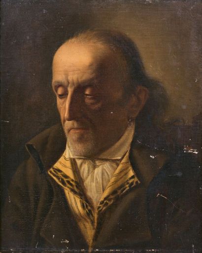 null Claude BONNEFOND (Lyon, 1796-1860)
Le paysan du Danube
Toile
(Griffures et petits...