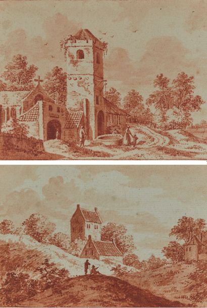 École du Nord vers 1800
Une paire de paysages...
