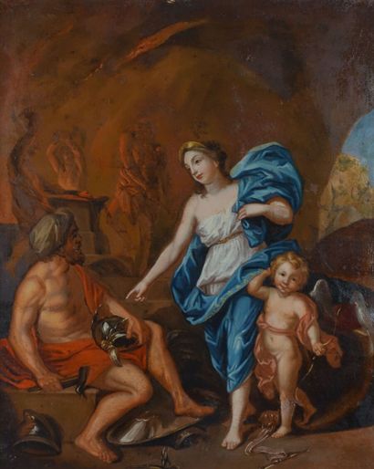 null French school of the XVIIIth century, follower of Louis de BOULLOGNE (1654-1733)
Venus...