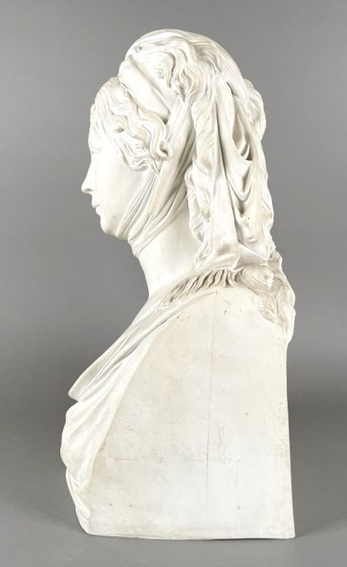 null PARIS, after Johann Gottfried SCHADOW
Bisque bust representing Louise of Prussia...