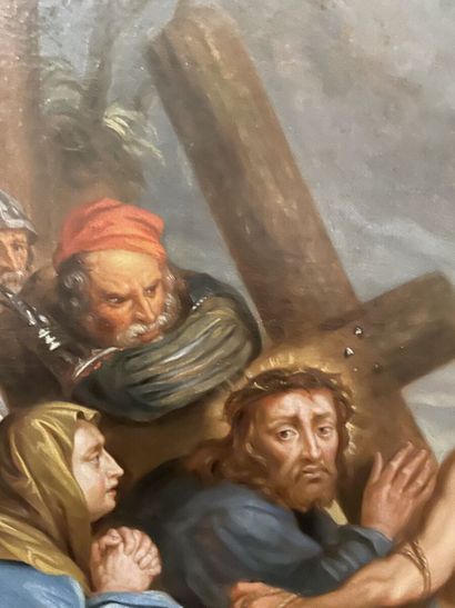 null Flemish school around 1700
Christ carrying his cross
Canvas
(Old restorations.)
Height...