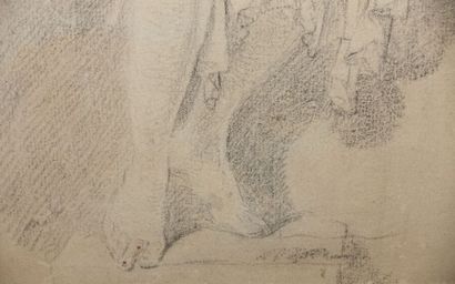 null French school of the 18th century
Two studies after sculptures
Black pencil,...
