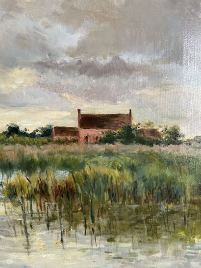 null Pierre-Emmanuel DAMOYE (Paris 1847-1916)
A Marsh in Sologne
Oil on canvas, signed...