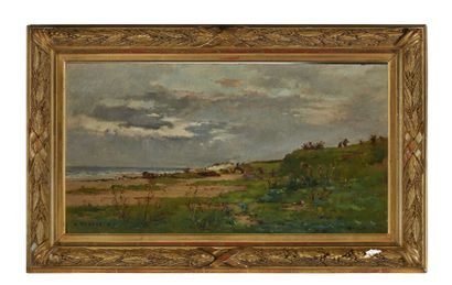 null Pierre-Emmanuel DAMOYE (Paris 1847-1916)
Seaside
Oil on panel, signed lower...