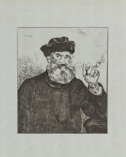 null Édouard MANET (1832-1883)
The Smoker (2nd pl.). 1866. Etching. 155 x 175 (the...