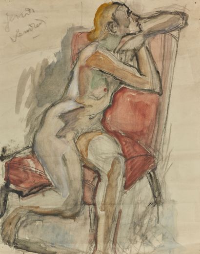 null Theodor PALLADY (1871-1956)
Seated Model
Watercolor, annotated upper left Thursday...