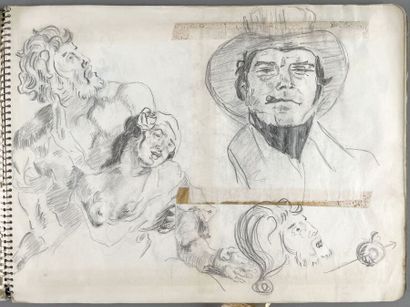 null CASTOR and others 
Study sheet : Portraits
Some sketches, some on both sides...