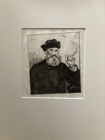 null Édouard MANET (1832-1883)
The Smoker (2nd pl.). 1866. Etching. 155 x 175 (the...