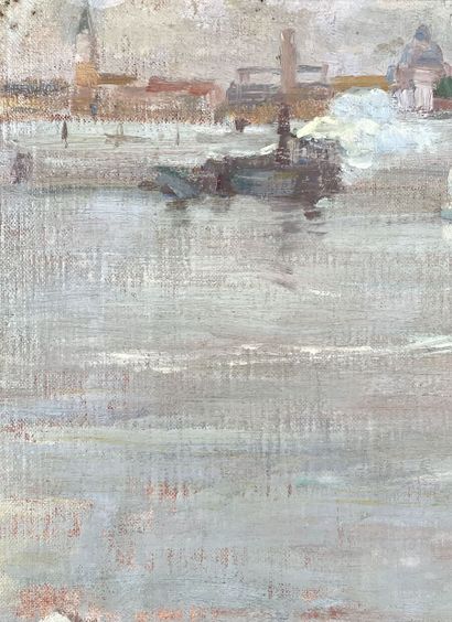 null Alessandro MILESI (1856-1945)
Scène de plage
Huile sur toile marouflée sur panneau,...