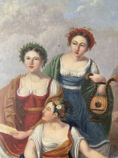 null School of the beginning of the XIXth century
The Three Graces
Oil on panel
Height...