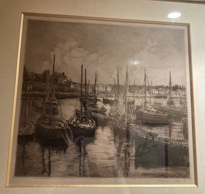 null Édouard-Henri LÉON (1873-1968)
Vue d'un port
Estampe, signée en bas à droite...