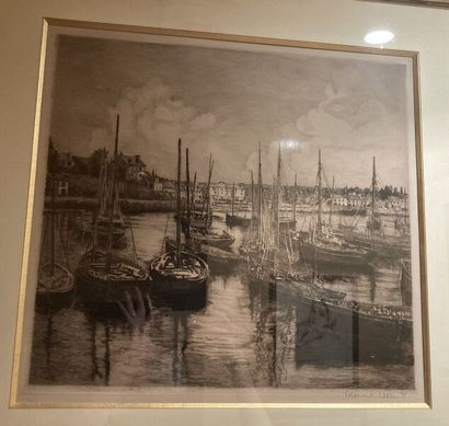null Édouard-Henri LÉON (1873-1968)
Vue d'un port
Estampe, signée en bas à droite...