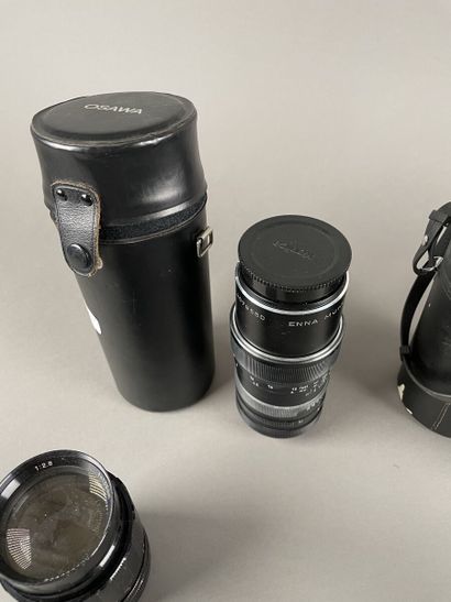 null Set of seven miscellaneous lenses: Pentacon 2.8/29 mm lens, Pentacon 2.8/100...