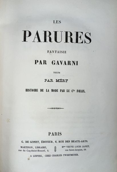 null GAVARNI : Pearls and Sets. Paris, G. de Gonet, s. d. (1850). 2 volumes in-eight....