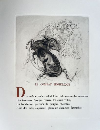 null LECONTE DE LISLE: Les Poèmes Barbares. Paris, Le Livre de Plantin, 1948; in-quarto...